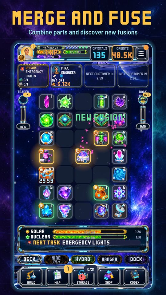 Merge and fuse on the Command Deck